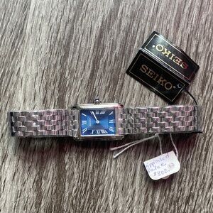 Seiko BNWT Men’s 5 Bar Stainless Steel Bracelet Watch with Blue Dial